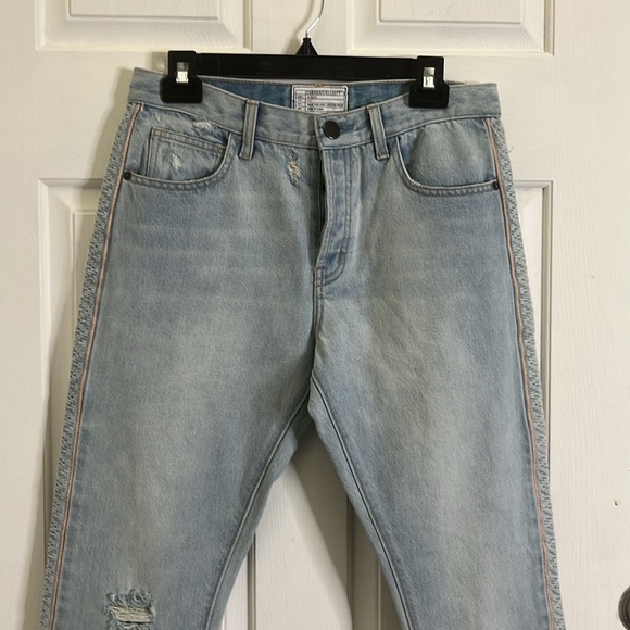 Anthropologie Current Elliott The Slouchy Skinny Straight Cropped Jeans Size 27 - Picture 3 of 16